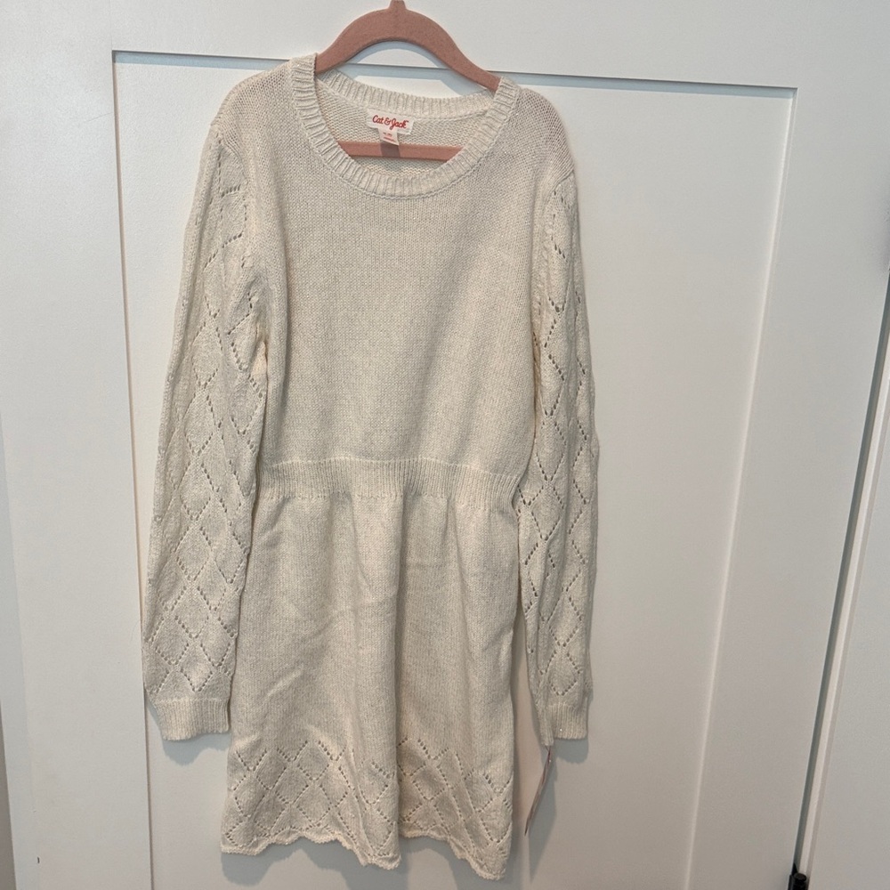 Cat & Jack Cream Knit Sweater